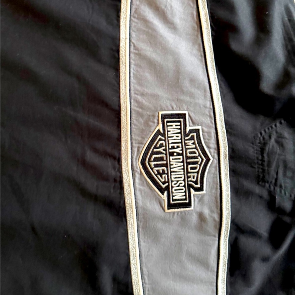 Harley-Davidson Orange and Black Casual Button Down Shirt - Picture 6 of 11